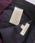 BURBERRY LONDON - *Wool & Mohair* ITALY Burgundy Flat Front Dress Pants - 35W