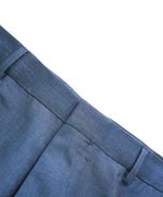 HUGO BOSS - TEAL Blue Green "Wool Cotton" Flat Front Dress Pants - 33W
