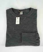 $595 ELEVENTY - *PLATINUM* Gray Merino Wool Crewneck Sweater - XS