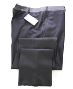 ARMANI COLLEZIONI - Gray CONTRAST WAISTBAND Flat Front Dress Pants - 41W