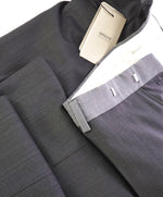 ARMANI COLLEZIONI - Gray CONTRAST WAISTBAND Flat Front Dress Pants - 41W