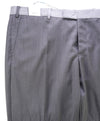 ARMANI COLLEZIONI - Gray CONTRAST WAISTBAND Flat Front Dress Pants - 41W