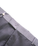 ARMANI COLLEZIONI - Gray CONTRAST WAISTBAND Flat Front Dress Pants - 41W