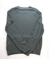 $495 ELEVENTY - Green / Ivory Stripe Crewneck Wool Sweater - M
