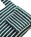 $495 ELEVENTY - Green / Ivory Stripe Crewneck Wool Sweater - M