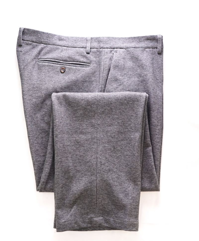 SAKS FIFTH AVE - Performance Blend Athleisure GRAY Melange Dress Pants - 39W XL