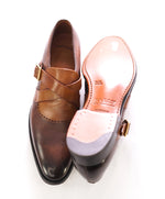 BALLY - “SCRIBE” Goodyear Welt Brown Hand Made Monk Strap Loafers - 8.5