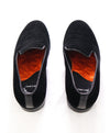 SANTONI - "Fatte A Mano" Black Velvet Quilted Evening Loafers - 10.5US