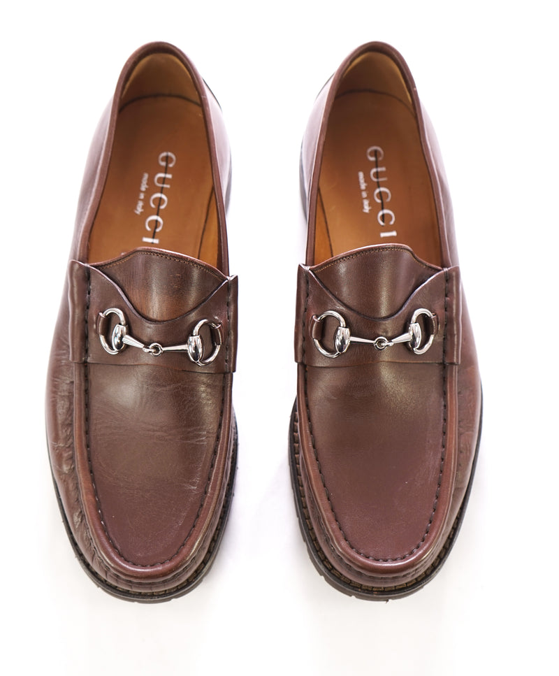 GUCCI - Horse-bit Loafers Brown Iconic Style - 10.5US (9.5 G Stamped On Shoe)