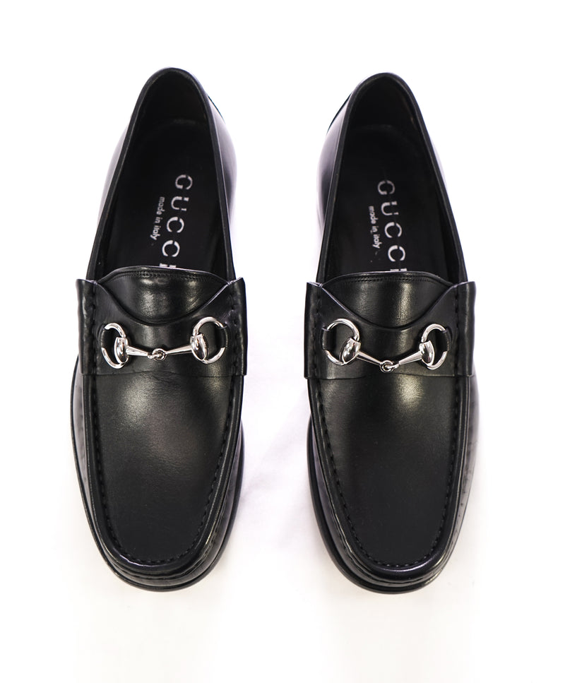 GUCCI - Horse-bit Iconic Black Loafers - 7.5 D US (7 Stamped On Shoe)