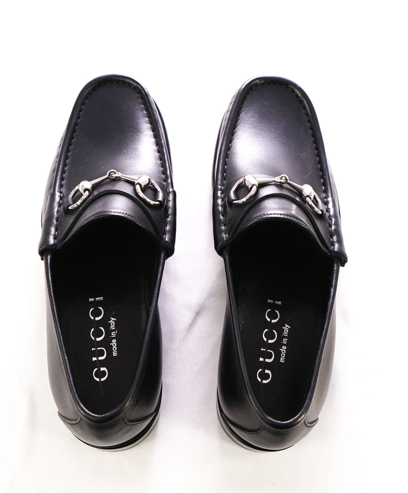 GUCCI - Horse-bit Iconic Black Loafers - 7.5 D US (7 Stamped On Shoe)