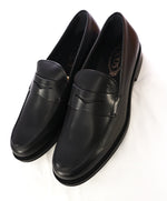 TOD’S - “Boston” Black Logo Embossed Vamp Penny Loafers - 12 US