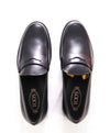 TOD’S - “Boston” Black Logo Embossed Vamp Penny Loafers - 11 US