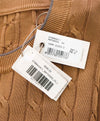 $595 ELEVENTY - *COTTON* Camel Brown CABLE KNIT Ribbed Sweater - L