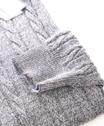 $595 ELEVENTY - *WOOL* Gray Melange CABLE KNIT Ribbed Sweater - XXL