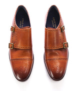 COLE HAAN - Brown Cap Toe Double Monk Strap Loafers "Grand OS” - 9