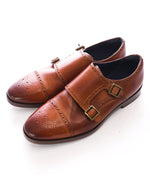 COLE HAAN - Brown Cap Toe Double Monk Strap Loafers "Grand OS” - 9