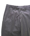 VERSACE COLLECTION -  Tonal Gray Stripe Logo Button Dress Pants - 30W