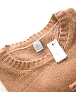 $545 ELEVENTY - *CAMEL HAIR* Brown Crewneck Sweater - XL
