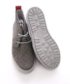 DEL TORO - Made in Italy Gray Quilted Leather High Top Chukka Sneakers - 7