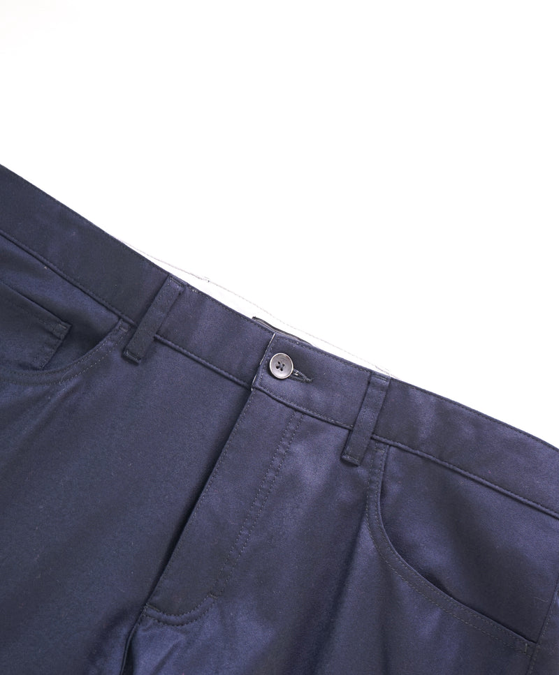 SAKS FIFTH AVE - Navy Blue CASHMERE/WOOL 5-Pocket Pants - 36W