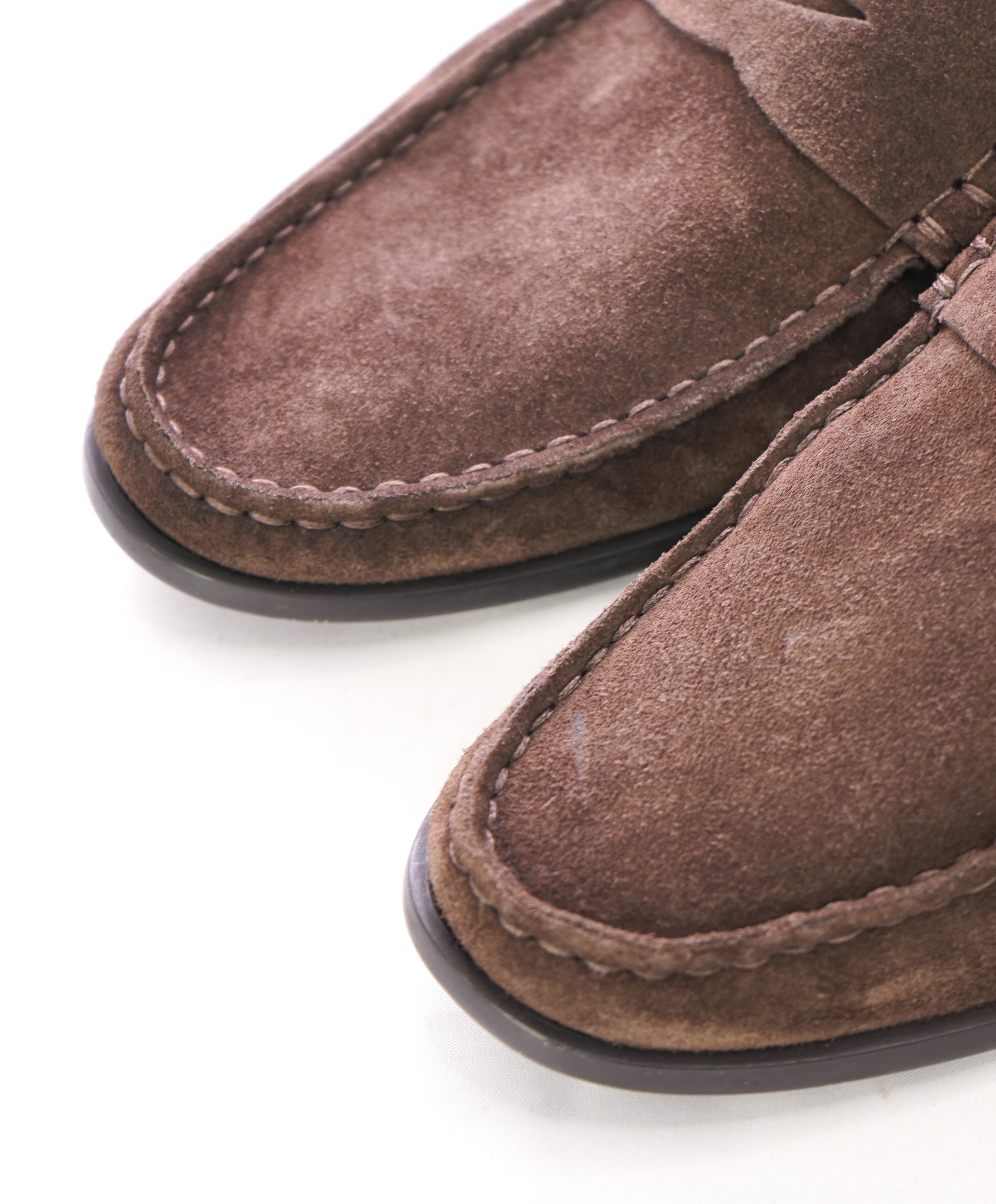 TO BOOT NEW YORK - Coco Brown Distressed Round Penny Loafers - 7.5