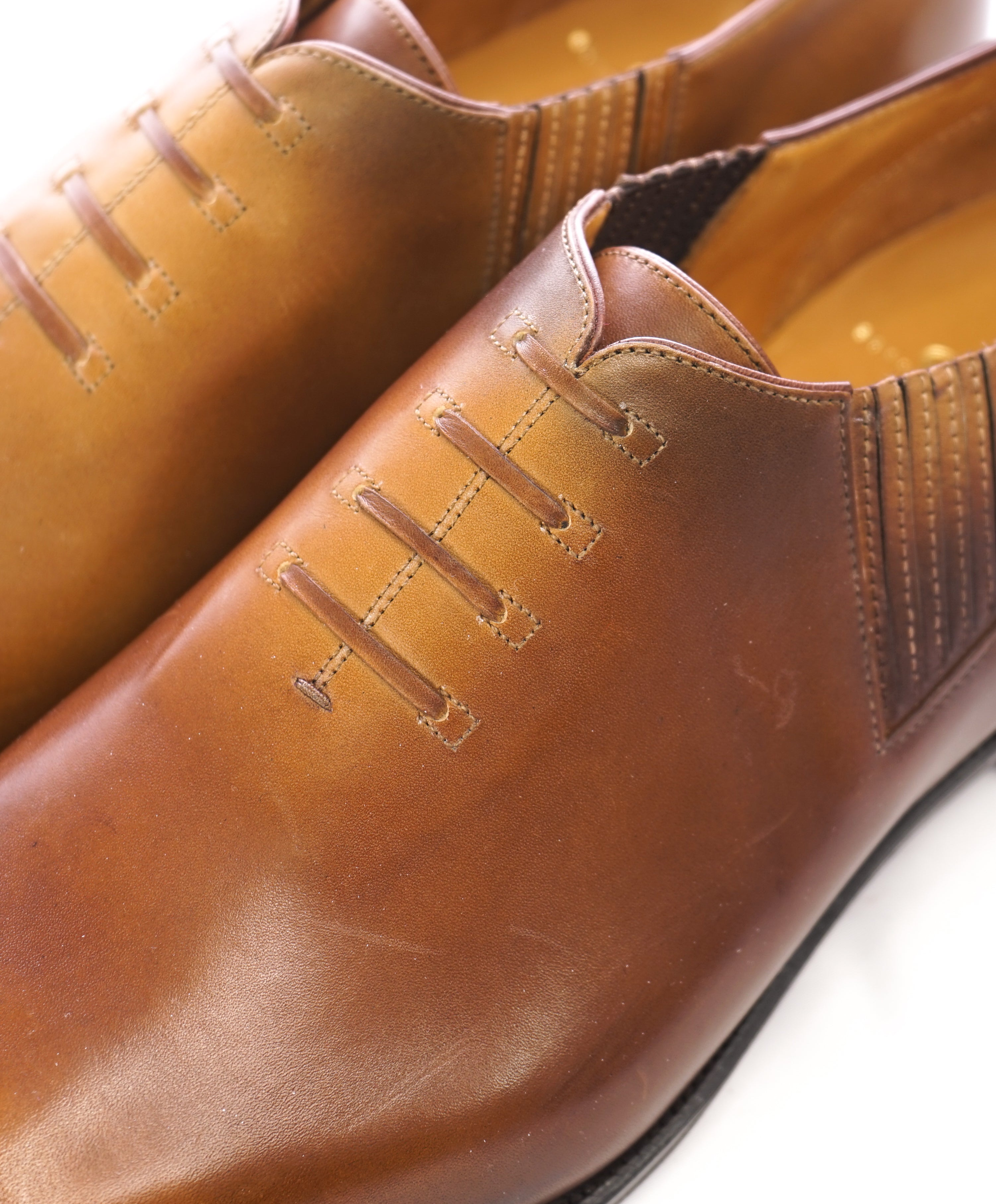 CORTHAY - Twist Pullman French Calf Leather Piped Oxfords - 12