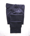 EIDOS - Elongated Waist Tab BLUE PINDOT Wool Dress Pants - 33W