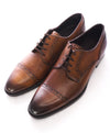 ERMENEGILDO ZEGNA - Brown Diamond Brogue Cap Toe Oxfords - 8.5