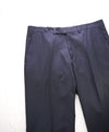 EIDOS - Elongated Waist Tab BLUE PINDOT Wool Dress Pants - 33W