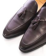 SUTOR MANTELLASSI - Brown Slim Silhouette Tassel Loafers  - 9 US