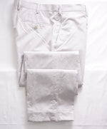 BRIONI -"MEGEVE" COTTON SILK Blend LOGO Light Gray/White Pants - 33W (50EU)