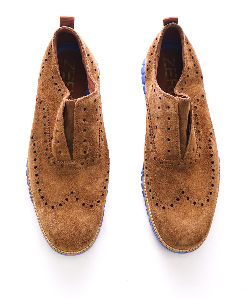 COLE HAAN - ZeroGrand Suede Wingtip Comfort Oxfords Snuff Suede - 11