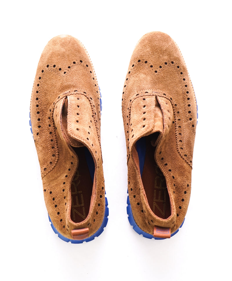 COLE HAAN - ZeroGrand Suede Wingtip Comfort Oxfords Snuff Suede - 11