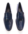 TOD’S - Blue Leather Penny Loafers “Boston Devon” Leather Sole - 12US
