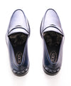 TOD’S - Blue Leather Penny Loafers “Boston Devon” Leather Sole - 10.5US