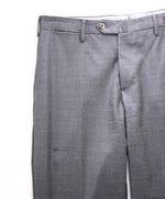 PT01 - Premium Fabric & Construction Gray Wool Dress Pants MOP Logo Buttons - 34W