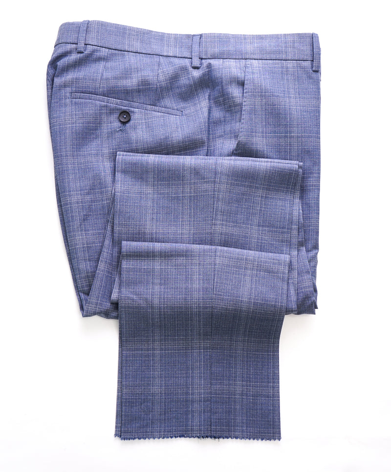 HUGO BOSS - Powder Blue Plaid “Novan4/Ben2” Flat Front Dress Pants - 33W