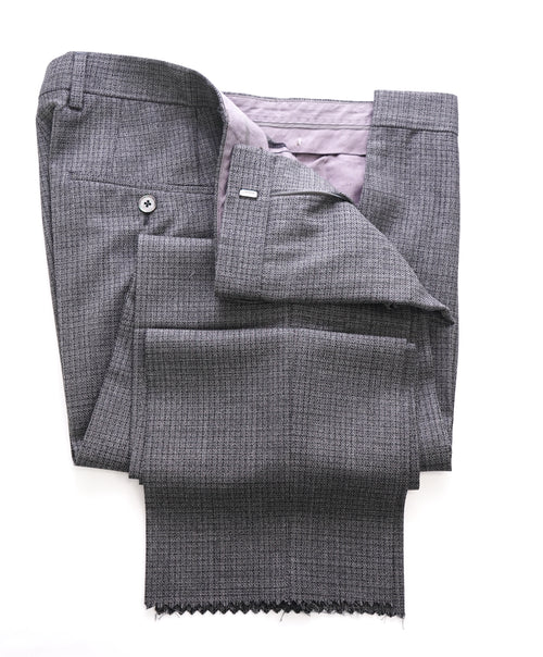 HUGO BOSS - Textured Gray MOP Buttons “Hutson3/Gander1” Flat Front Dress Pants - 33W