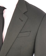 ARMANI COLLEZIONI - "Giorgio Line" Performance Blend Tonal Stripe Black Suit - 38R