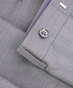 TED BAKER - Solid Charcoal Wool Flat Front Dress Pants - 37W