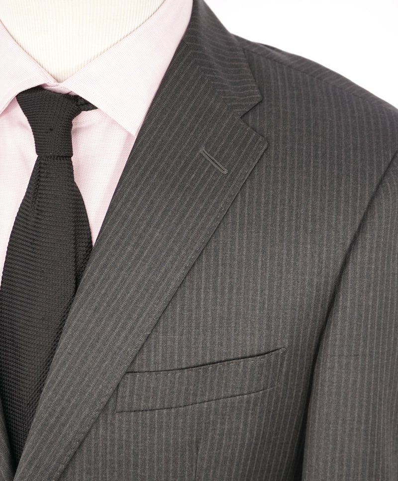 ERMENEGILDO ZEGNA - By SAKS FIFTH AVENUE Charcoal Gray Stripe Suit - 40R