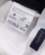 ZANELLA - Navy Cotton “PARKER” Cotton Flat Front Pants - 38W