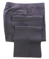 CANALI - Wool Gray Geometric Weave Flat Front Dress Pants - 37W