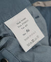 CANALI - Stone Blue Cotton/Silk/Elastane Flat Front 5-Pocket Pants - 39W
