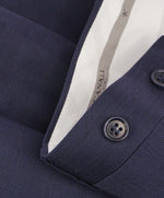 CANALI - Wool Tonal Blue Micro Stripe Flat Front Dress Pants - 36W