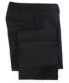 SAKS FIFTH AVE - Black Wool & Silk MADE IN ITALY Flat Front Dress Pants- 34W