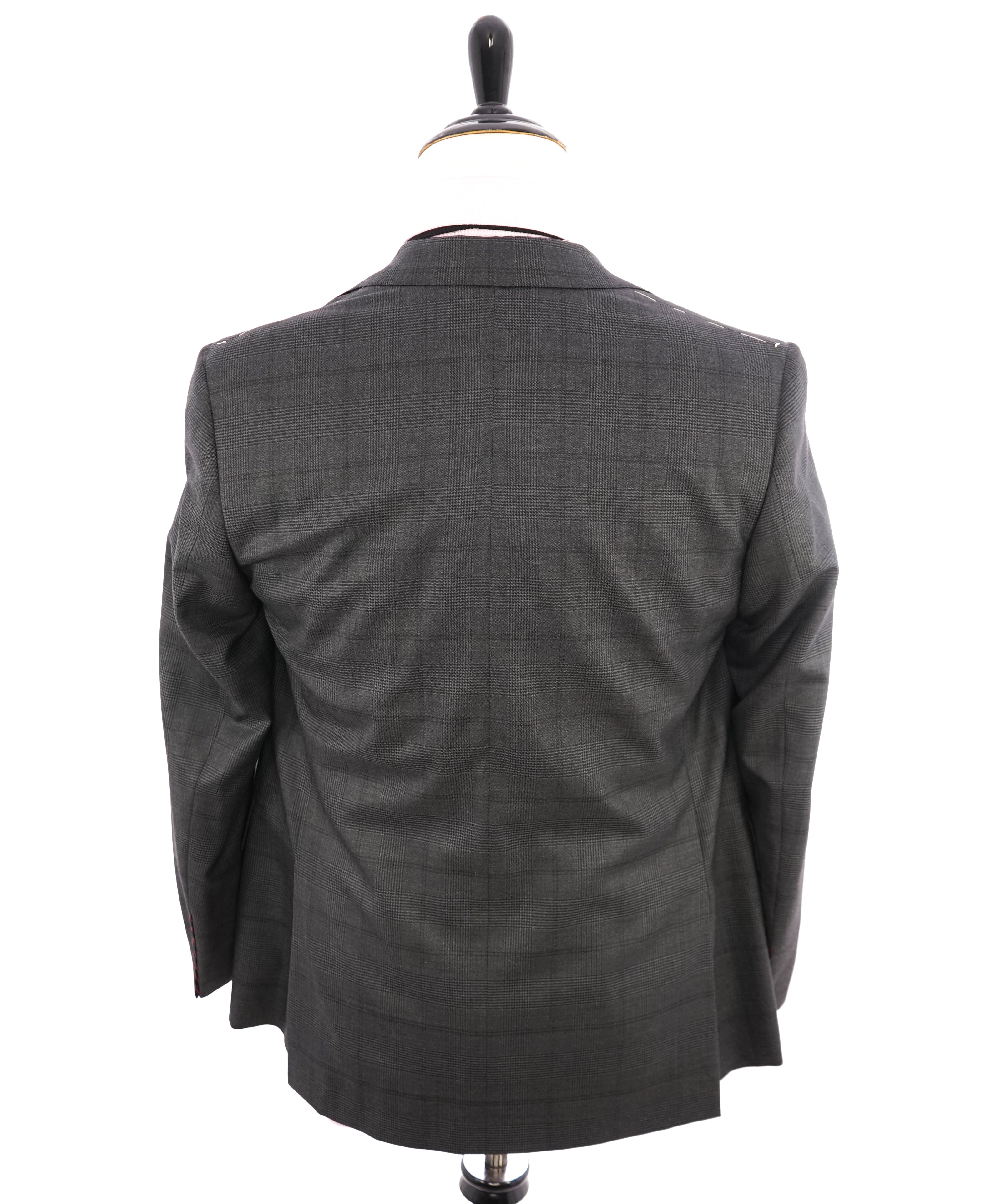 ISAIA - Prince of Wales Gray "BASE SANITA" LOGO *Custom 1/1* SLIM Suit - 38R