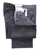 SAKS FIFTH AVE - Micro Herringbone Gray MADE IN ITALY Flat Front Dress Pants - 34W