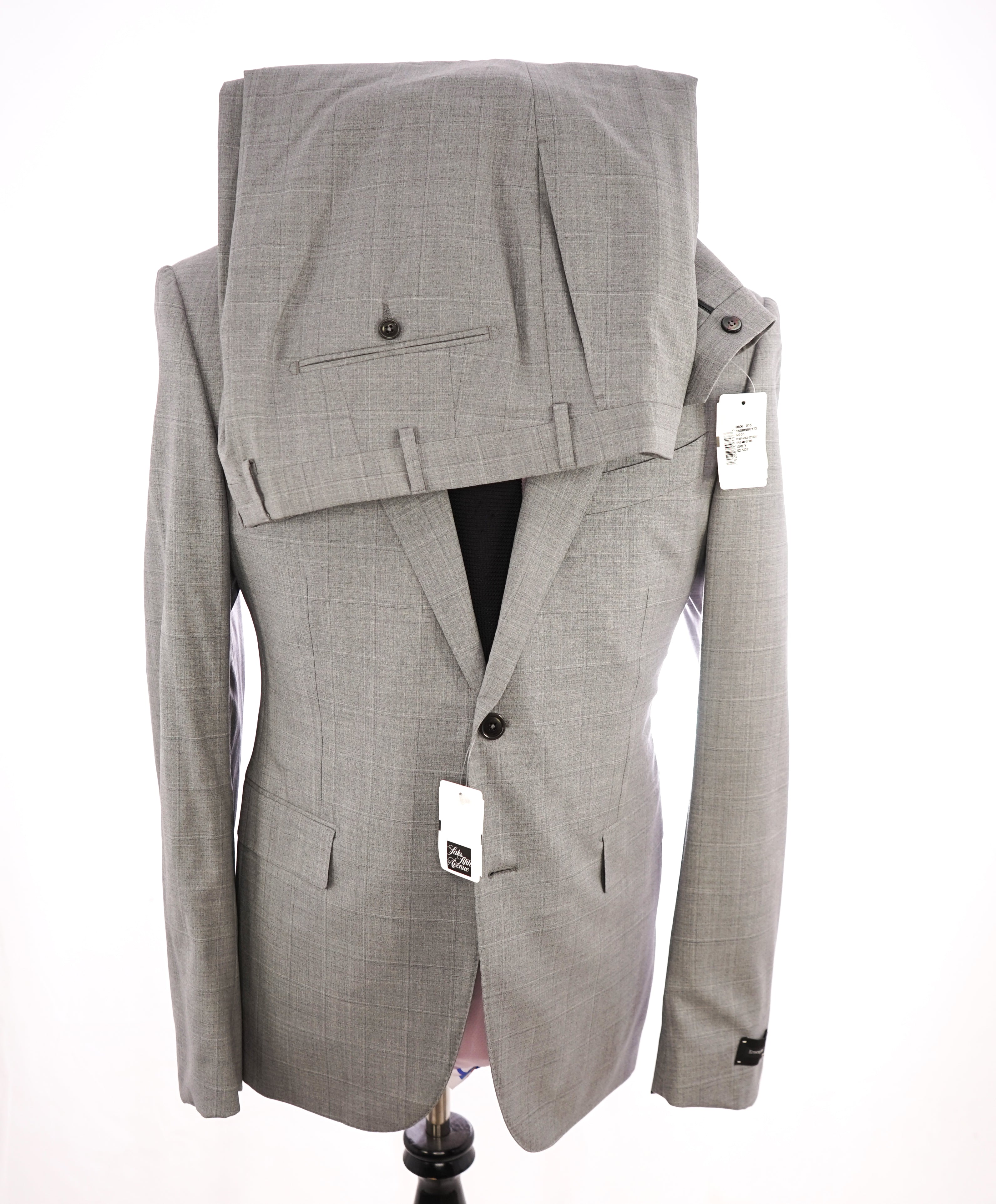 ERMENEGILDO ZEGNA -“HIGH PERFORMANCE ALL SEASON" Gray Check Suit - 42S